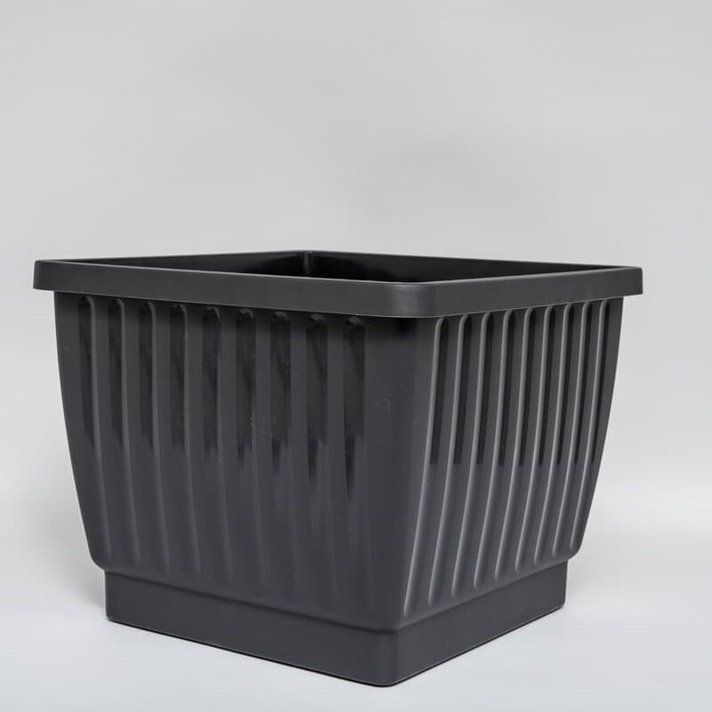 Pot de fleurs Aqua Top avec système de stockage d'eau 45×45 cm anthracite