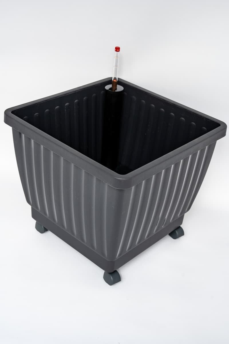 Pot de fleurs Aqua Top avec système de stockage d'eau 45×45 cm anthracite