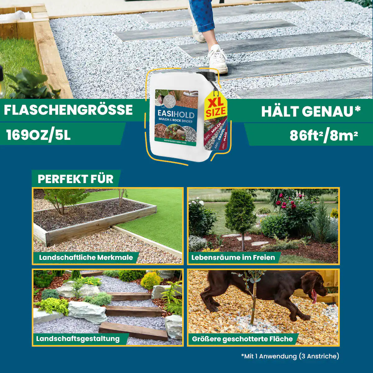 EasiHold Pacciame e legante per pietre 5 l 