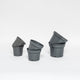 Set di vasi per piante, grigio riciclato